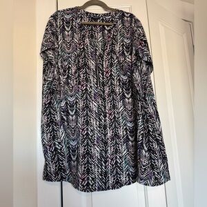 Torrid Multi color Chevron Blouse Size 5 (28)